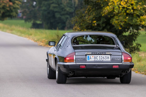 Augsburg, Germany - October 1, 2017: 1985 Jaguar XJS oldtimer car at the Fuggerstadt Classic 2017 Oldtimer Rallye on October 1, 2017 in Augsburg, Germany.